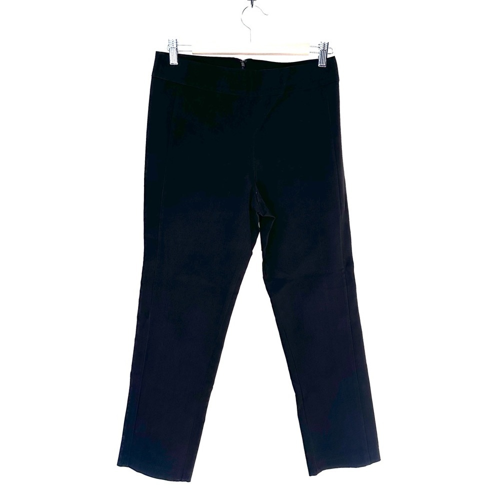 Veronica Beard Black Back Zip Faux Back Pocket Core Pants Size 8